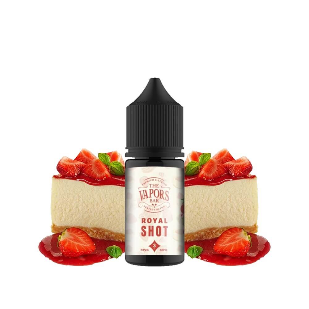 THE VAPORS BAR ROYAL SHOT STRAWBERRY CHEESECAKE 25MG